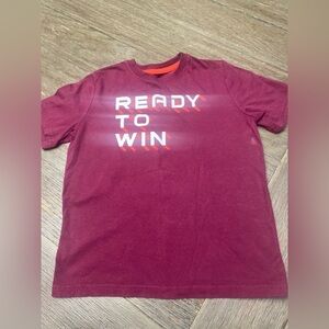 Xersion Boys Small Quick Dri T Shirt Dark Red Short Sleeve “Ready To Win” S